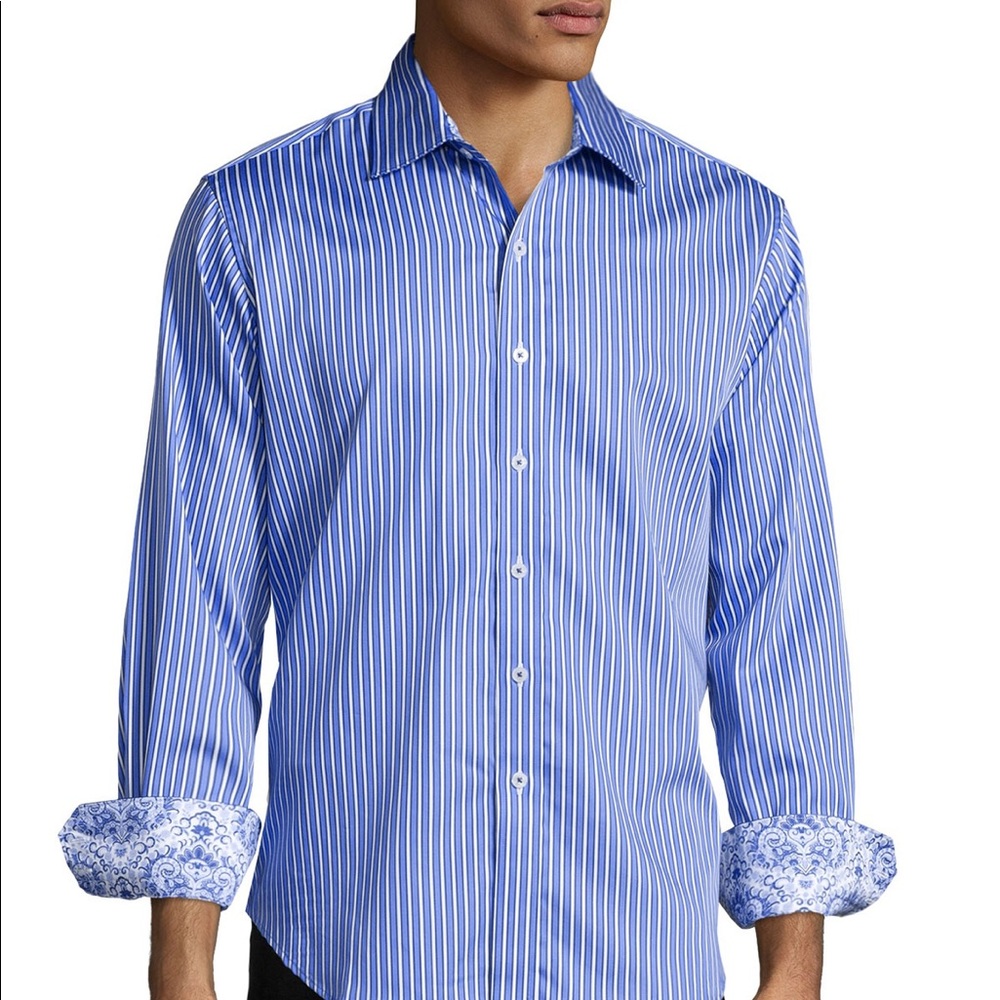 Robert Graham L Button Down The Reflex Striped New